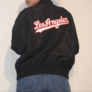 Black Los Angles Bomber Jacket